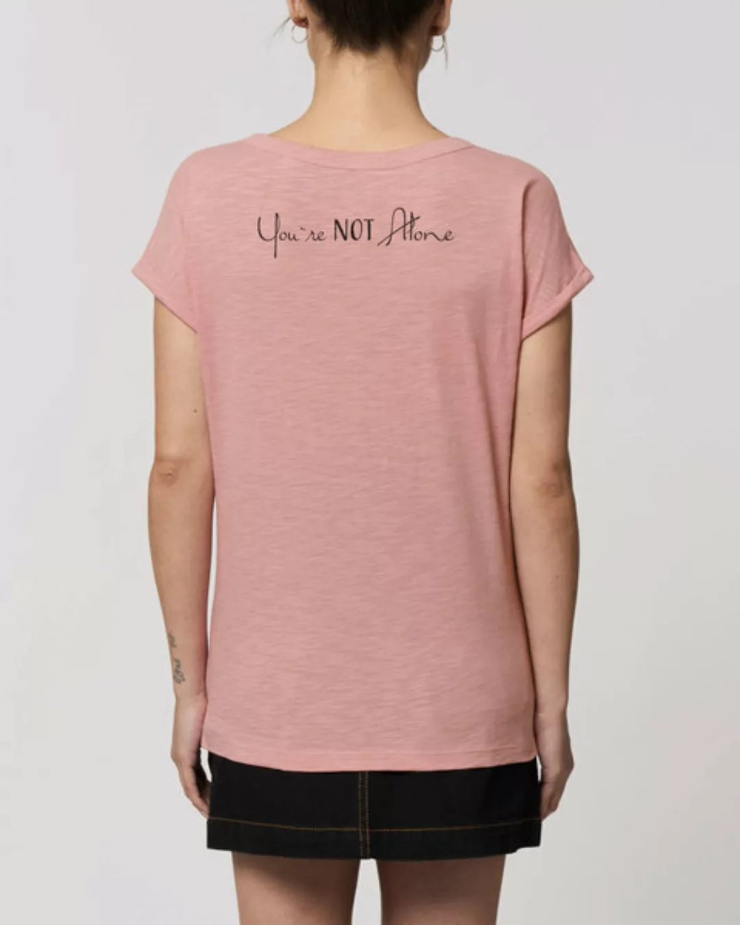 Damen Flammengarn Rundhals T-shirt - Flame "You Are Not Alone" günstig online kaufen