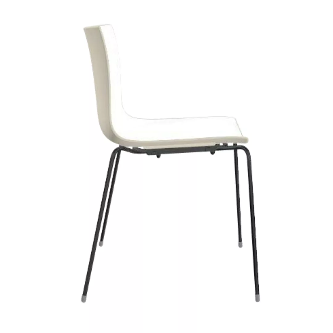Arper - Catifa 46 0251 Stuhl zweifarbig Gestell schwarz - weiß/elfenbein/Au günstig online kaufen