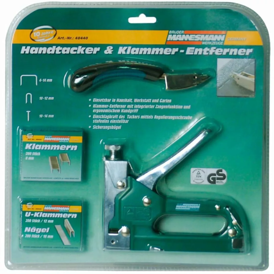 Brüder Mannesmann Fünfteiliges Handtacker Set 48440 günstig online kaufen