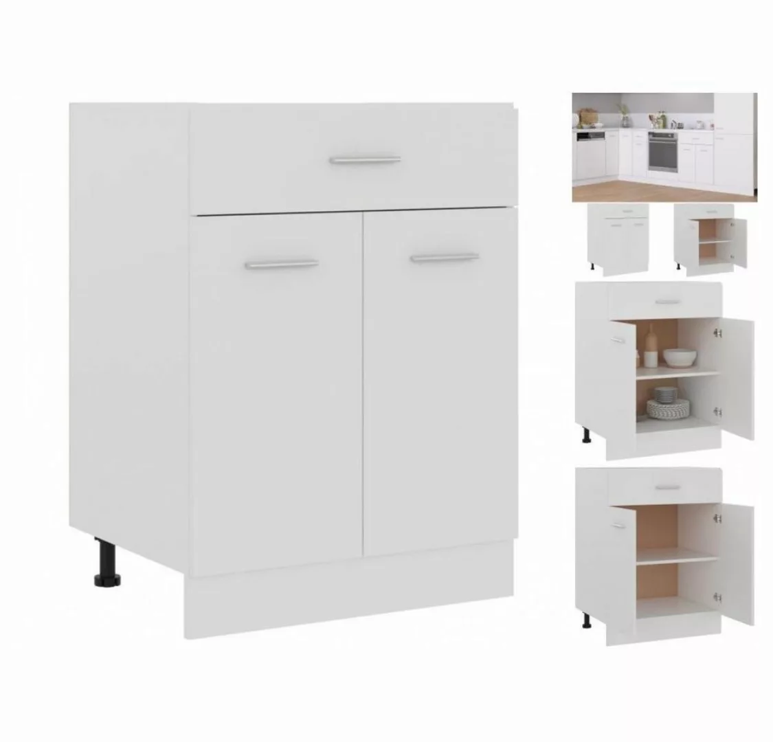 vidaXL Unterschrank Schubunterschrank Weiß 60x46x81,5 cm Spanplatte günstig online kaufen