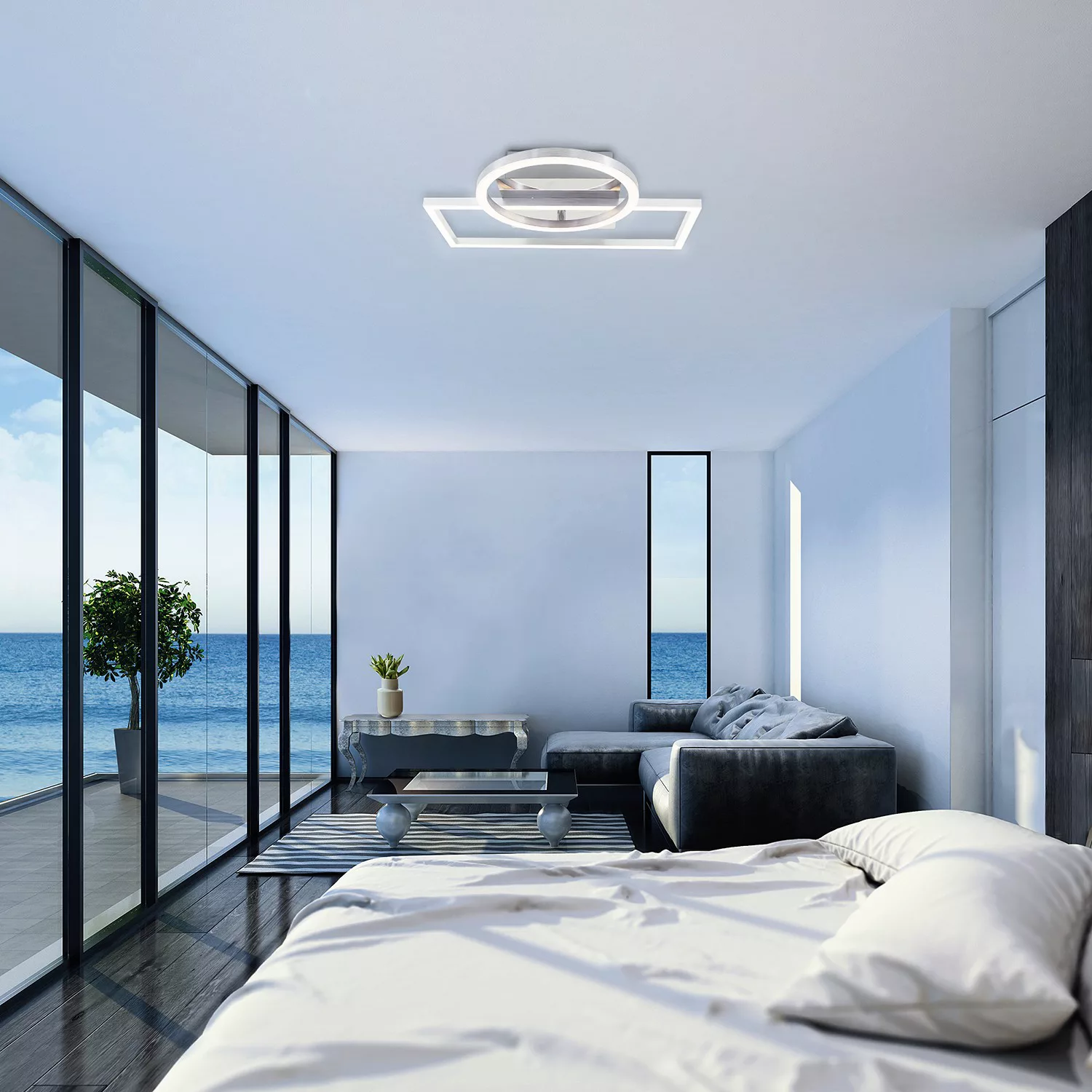 home24 LED-Deckenleuchte  Frame günstig online kaufen
