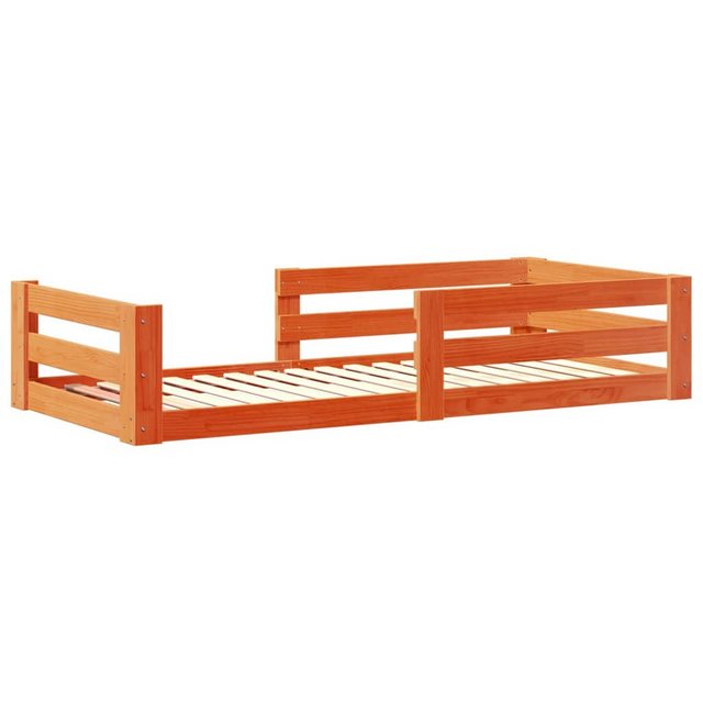 vidaXL Bett Massivholzbett ohne Matratze Wachsbraun 70x140 cm Kiefernholz günstig online kaufen