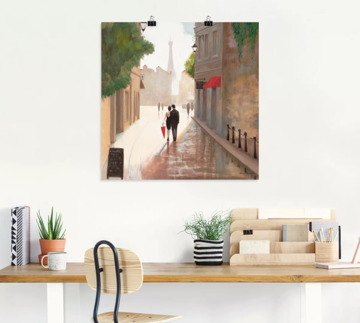 Artland Wandbild "Paris Romanze I", Frankreich, (1 St.), als Leinwandbild, günstig online kaufen