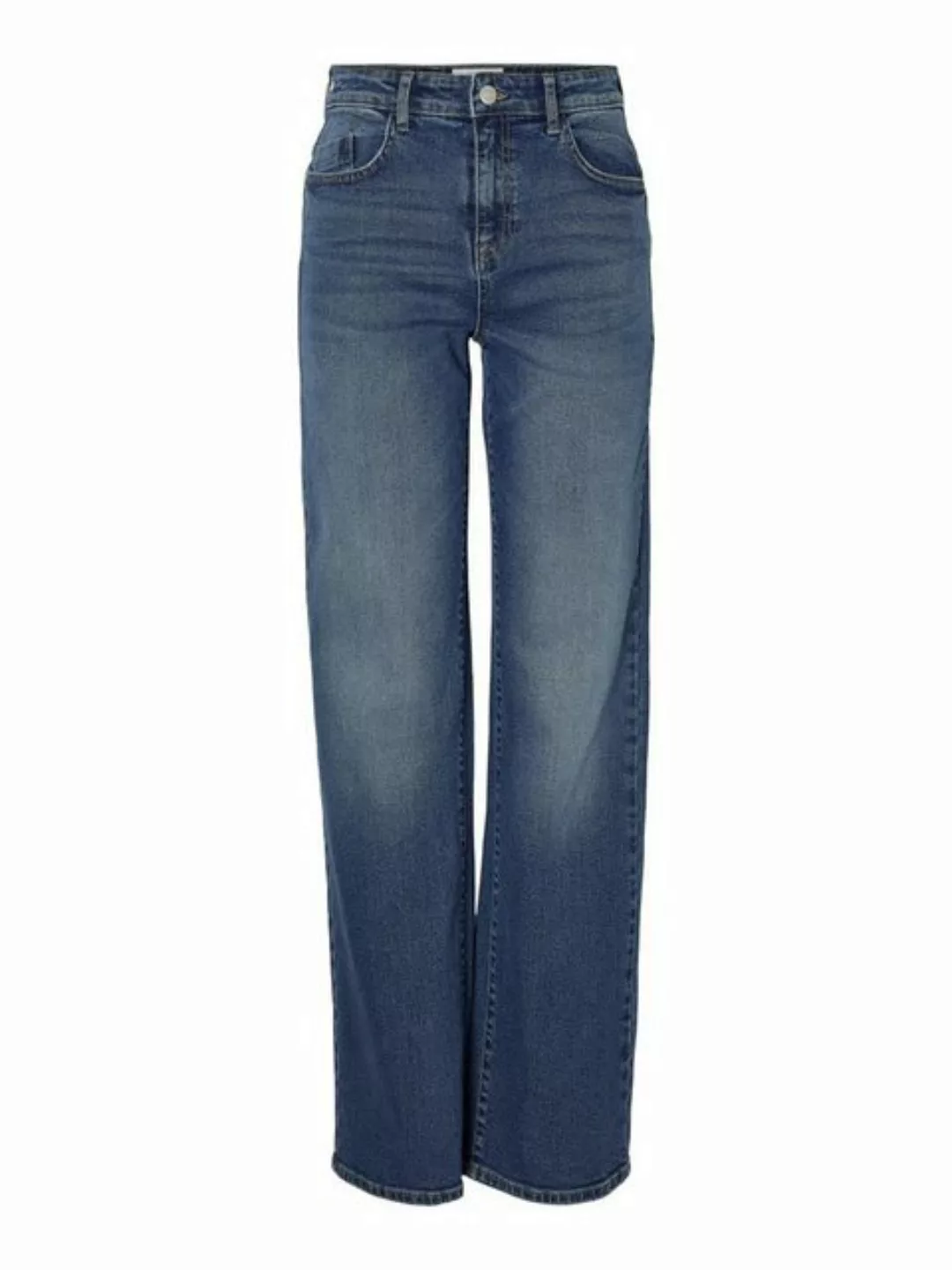 Noisy May Damen Jeans NMYOLANDA AZ308 Relaxed Straight Fit - Blau - Medium günstig online kaufen