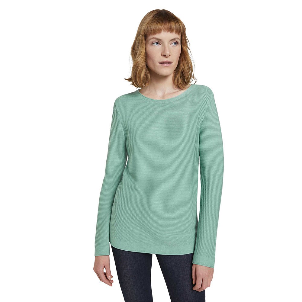 Tom Tailor Pullover XL Green White Horizontal Stripe günstig online kaufen