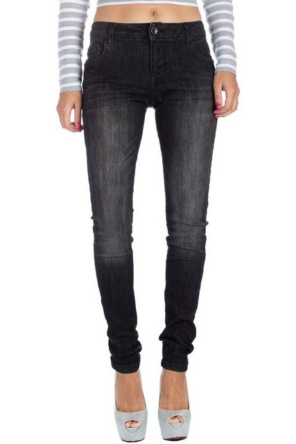 Cipo & Baxx 5-Pocket-Jeans Schlichte Hose BA-19CB08 Stonewashed in Schwarz günstig online kaufen