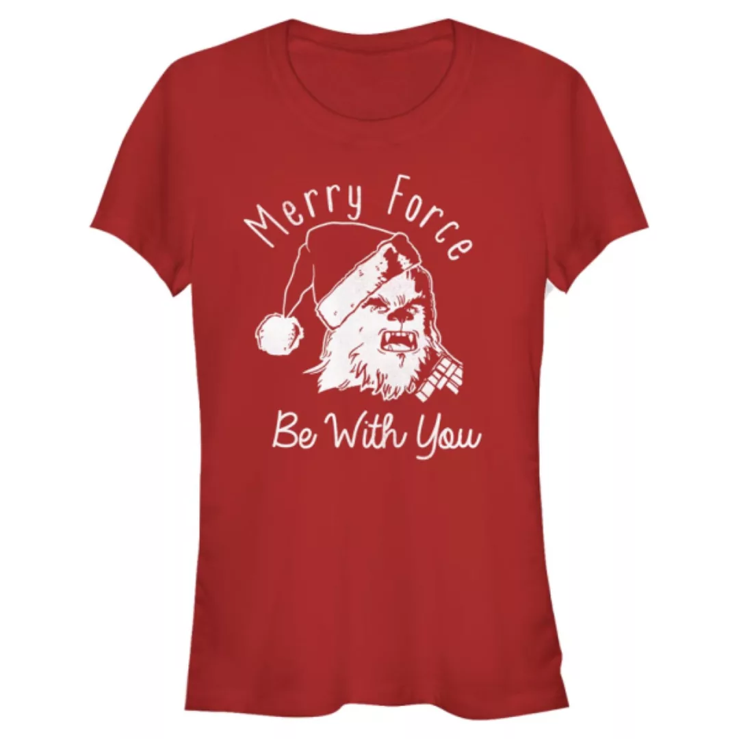 Star Wars - Chewbacca Merry Force - Weihnachten - Frauen T-Shirt günstig online kaufen