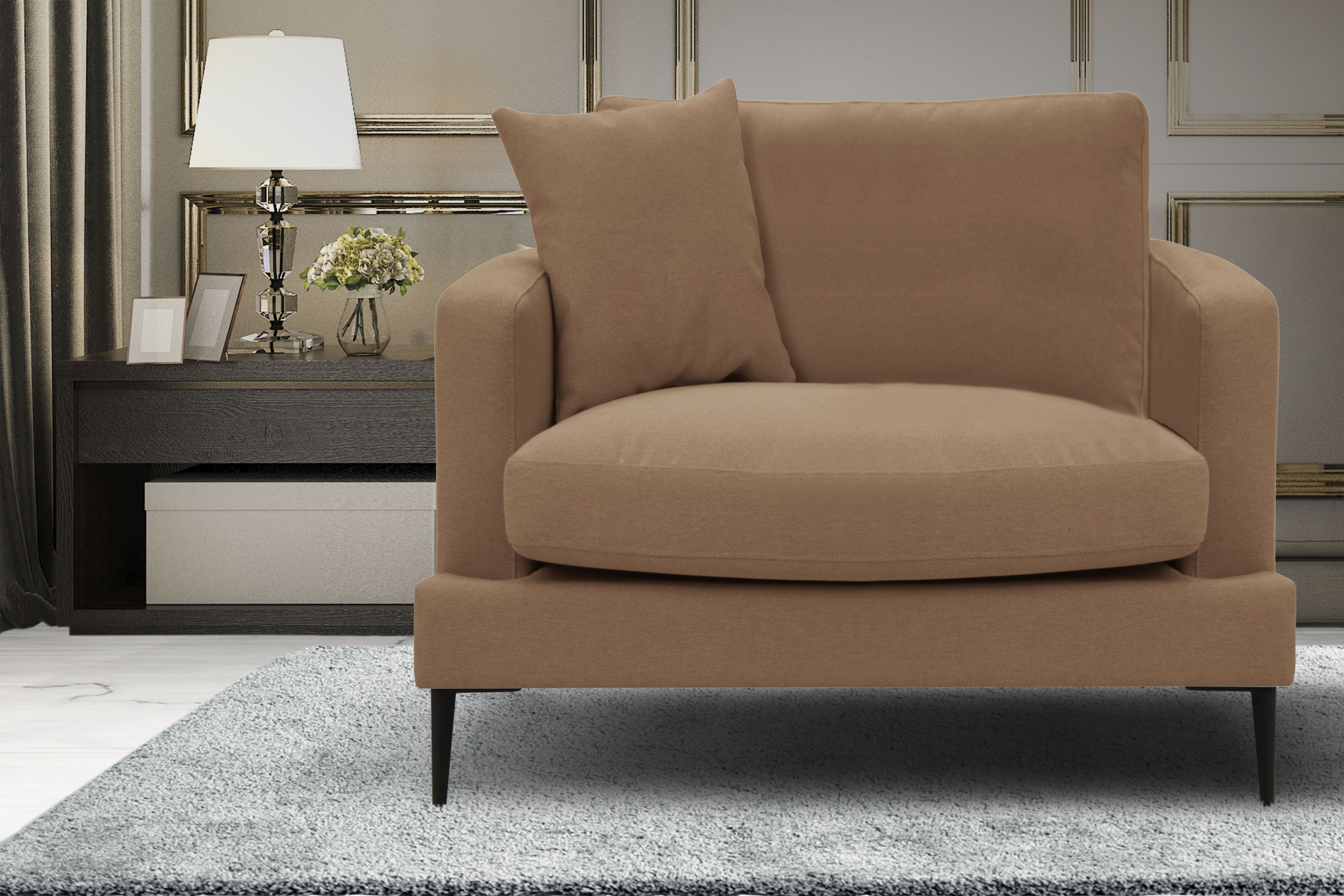 Leonique Sessel "Cozy Loungesessel, Designersessel, Maße B/T/H: 91/97/80 cm günstig online kaufen