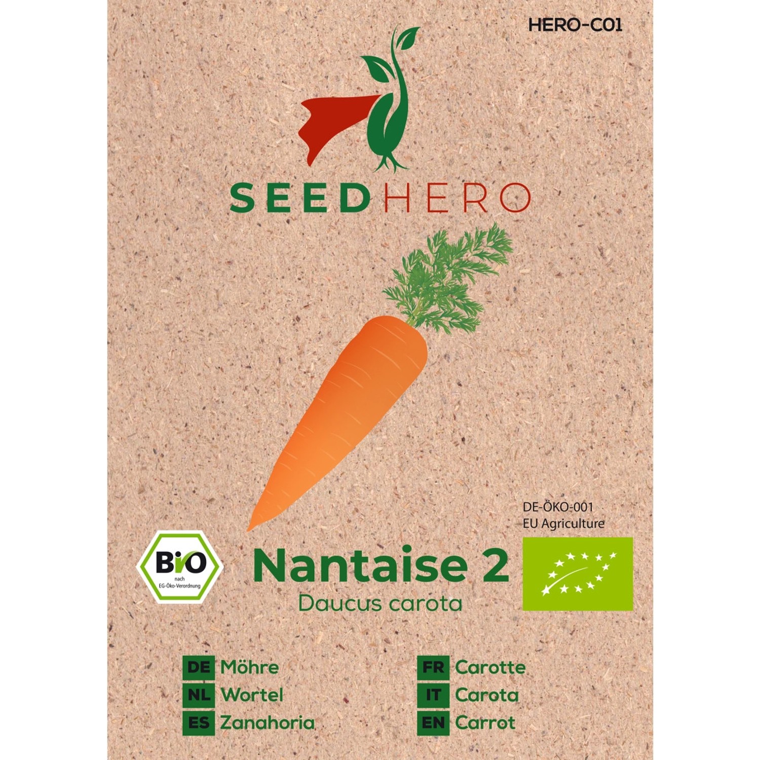 Seedhero BIO Möhre Nantaise 2 Samen günstig online kaufen