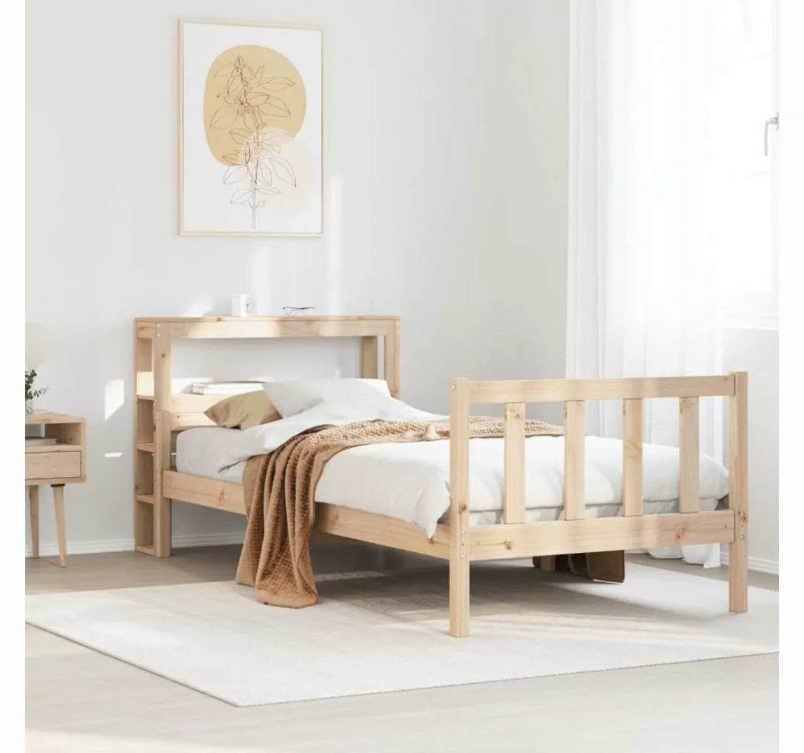 vidaXL Bett Massivholzbett ohne Matratze 100x200 cm Kiefernholz günstig online kaufen