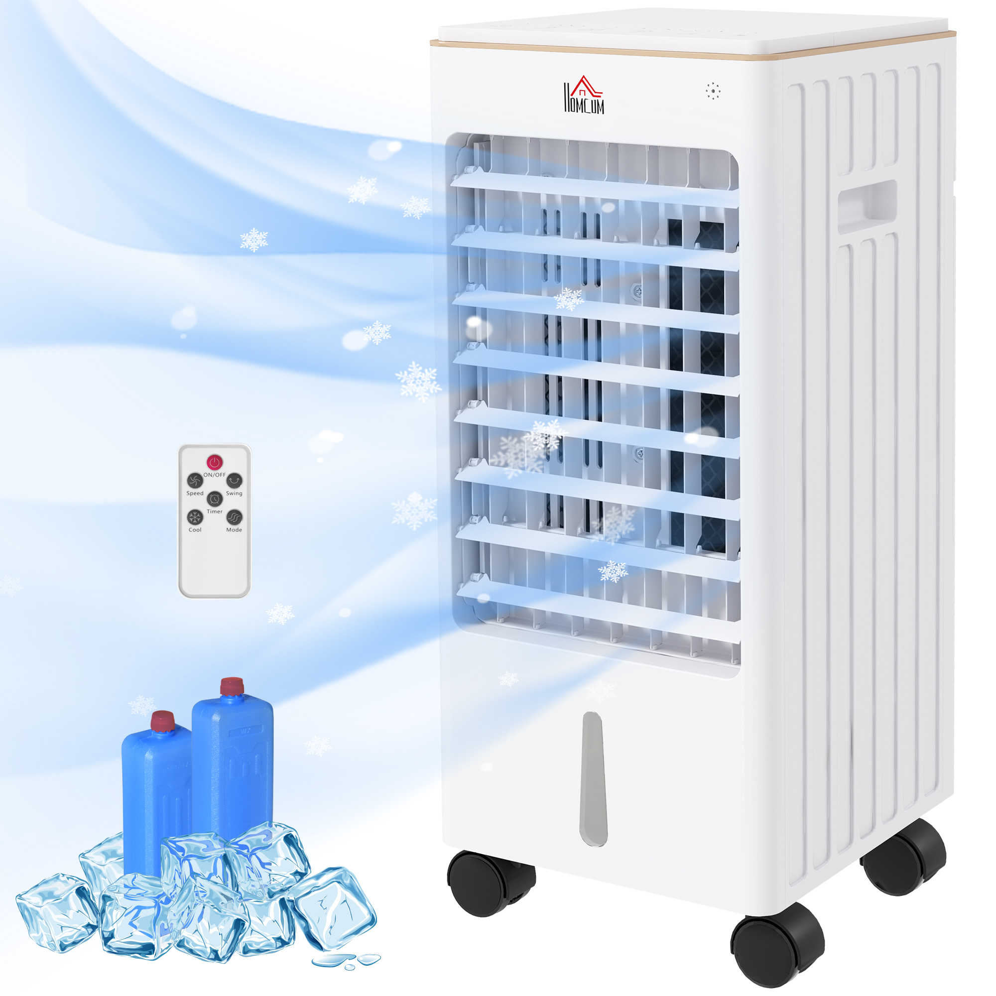 HOMCOM Mobiler Klimaanlage 3 in 1 Luftkühler mit 3 Stufen, 60° Oszillation günstig online kaufen