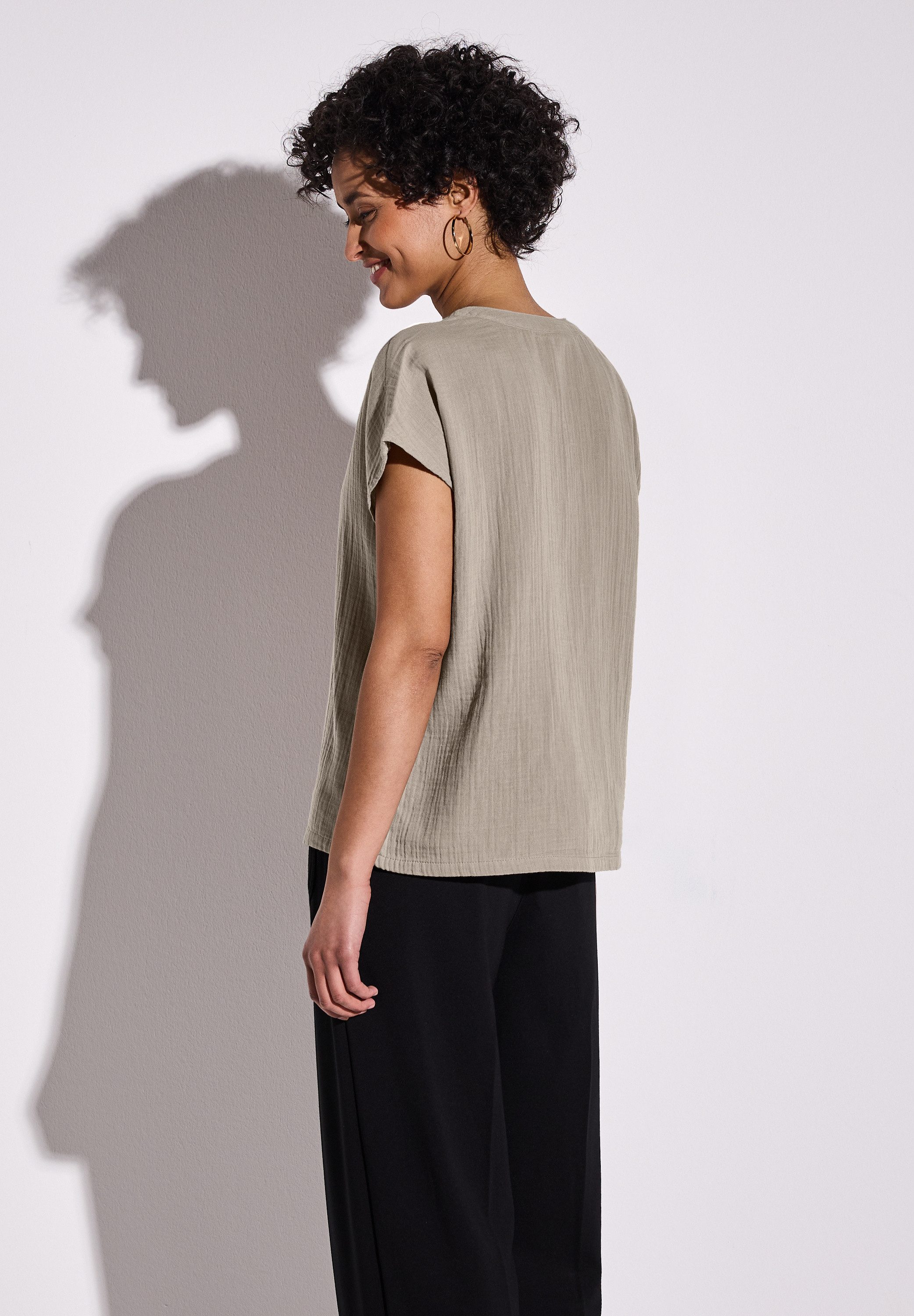 STREET ONE Hemdbluse, aus reiner Baumwolle günstig online kaufen