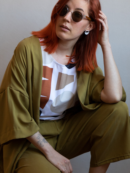 Ecostories Oversize Kimono Aus Lyocell günstig online kaufen