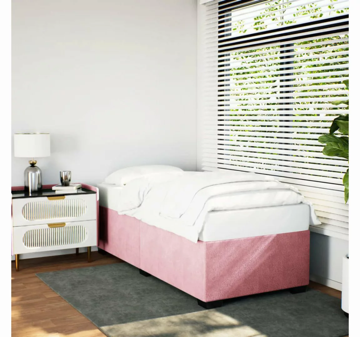 furnicato Bettgestell Rosa 80x200 cm Samt günstig online kaufen