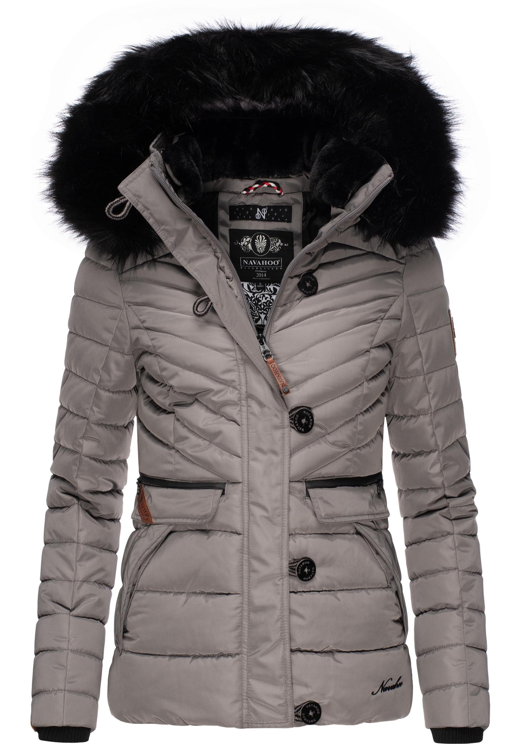 Navahoo Winterjacke "Wisteriaa", mit Kapuze, Warm gefütterte Steppjacke mit günstig online kaufen