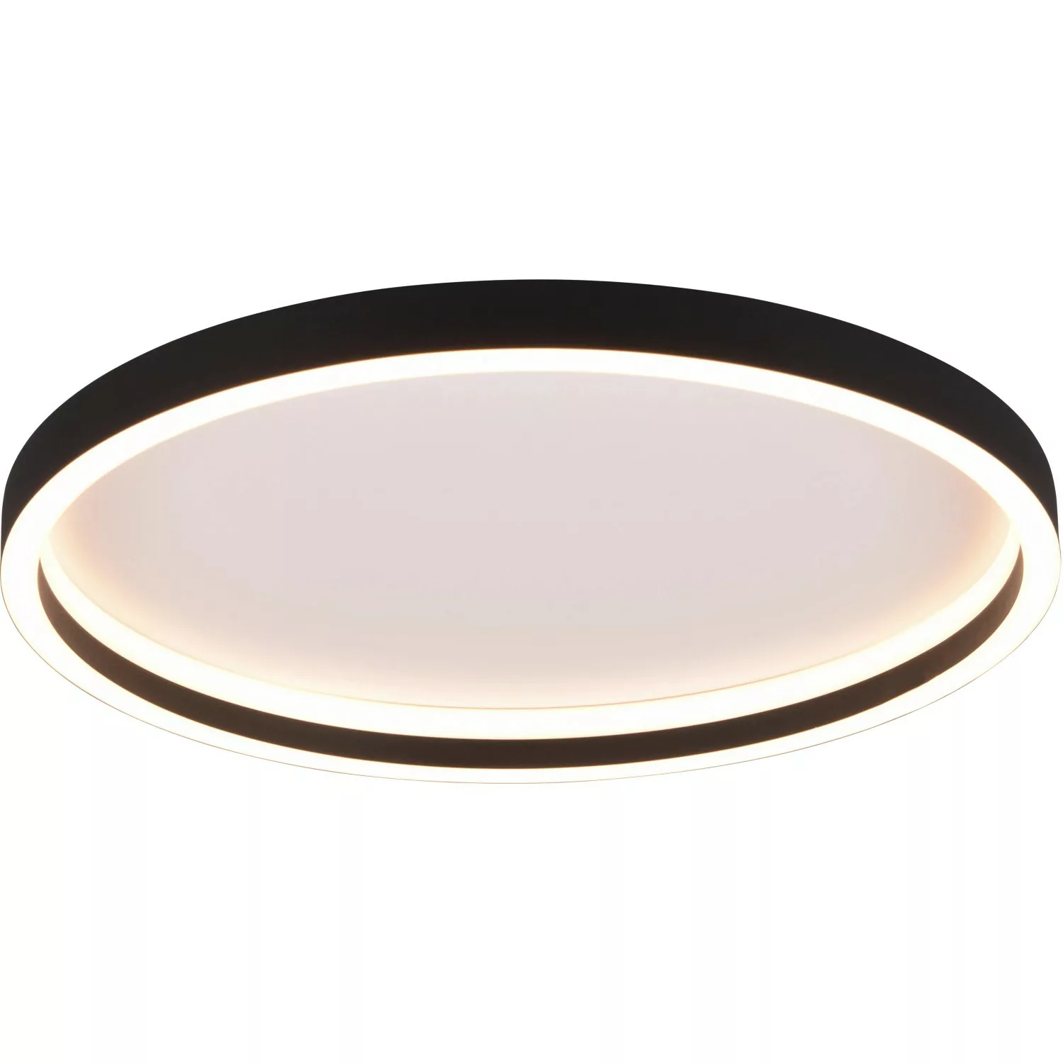 Reality LED-Deckenleuchte Rotonda 1-flammig Schwarz Matt 35 cm x 35 cm günstig online kaufen