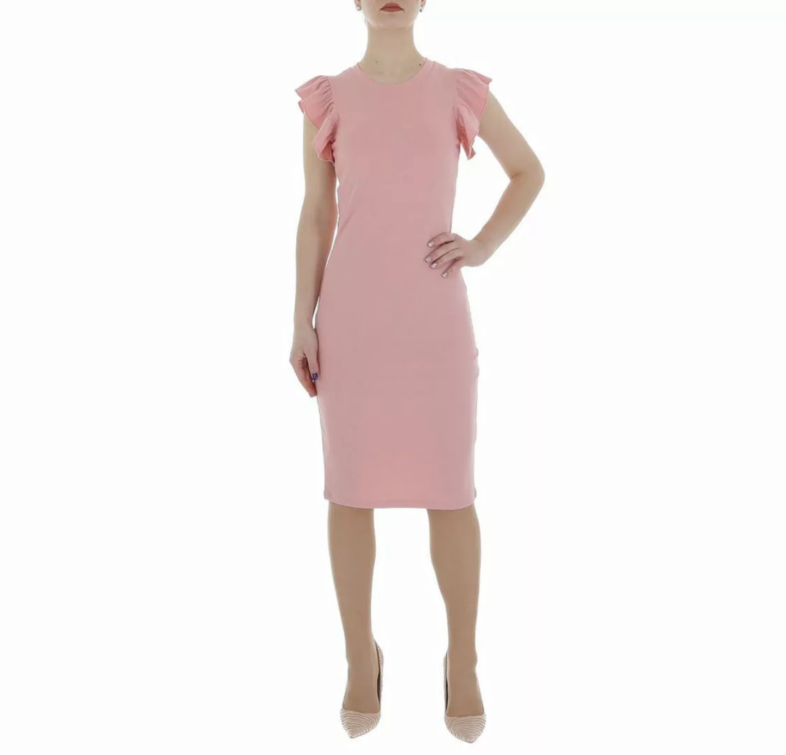 Ital-Design Sommerkleid Damen Freizeit (86164472) Rüschen Stretch Rippstric günstig online kaufen