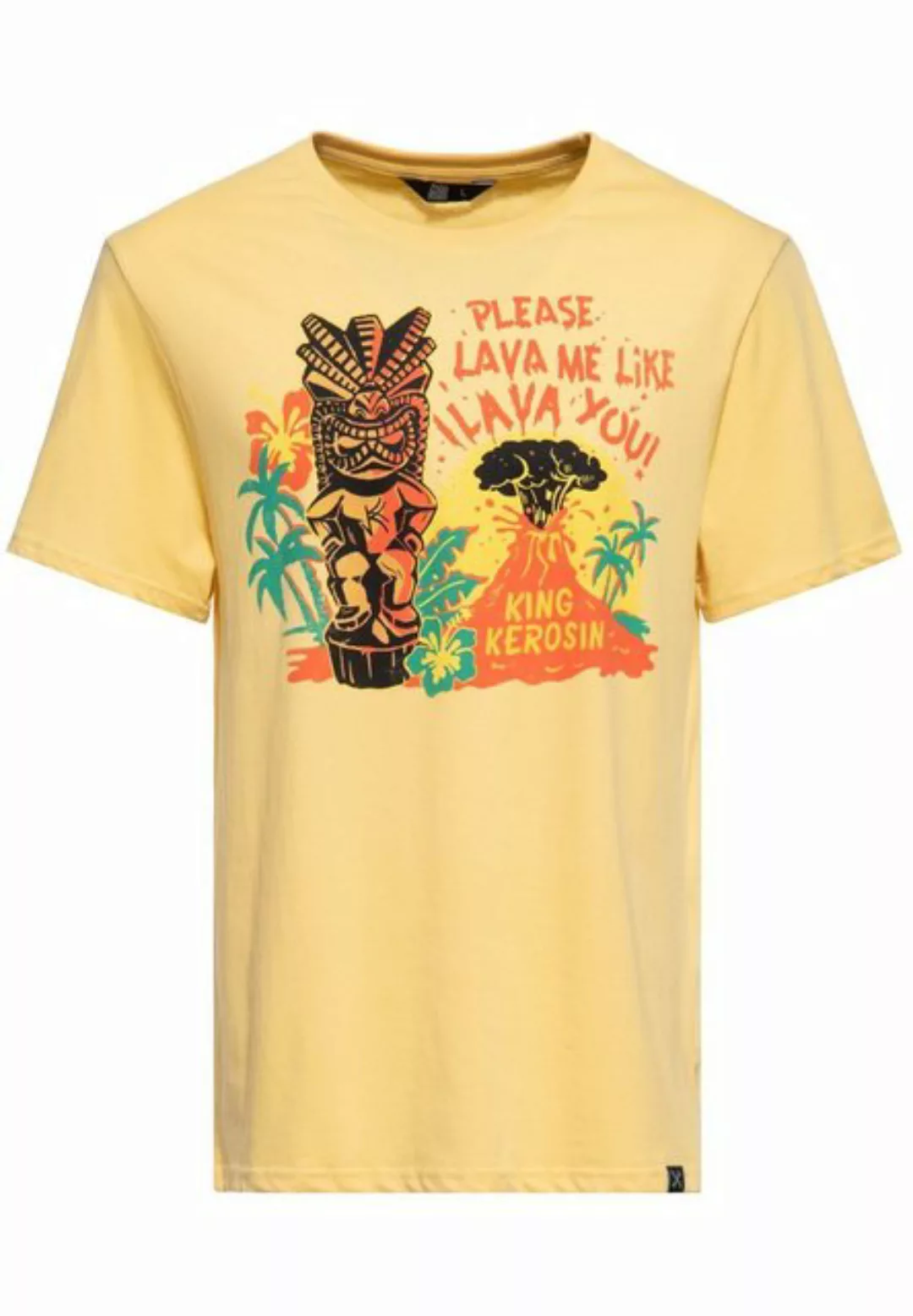KingKerosin Print-Shirt Lava (1-tlg) mit Retro Front Print im "Hawaii-Tikki günstig online kaufen