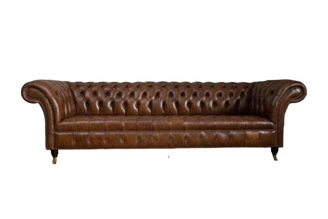 JVmoebel Chesterfield-Sofa Chesterfield Polster Sofa Braun Design Luxus Cou günstig online kaufen