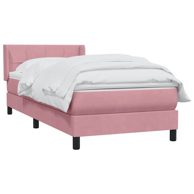 vidaXL Bett Boxspringbett mit Matratze Rosa 80x220 cm Samt günstig online kaufen