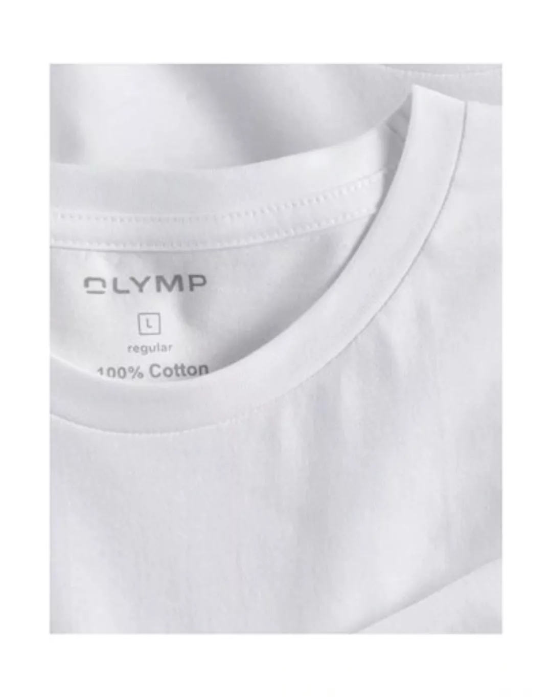 OLYMP T-Shirt "Casual", mit Ton-in-Ton Logostickerei am Ärmel günstig online kaufen