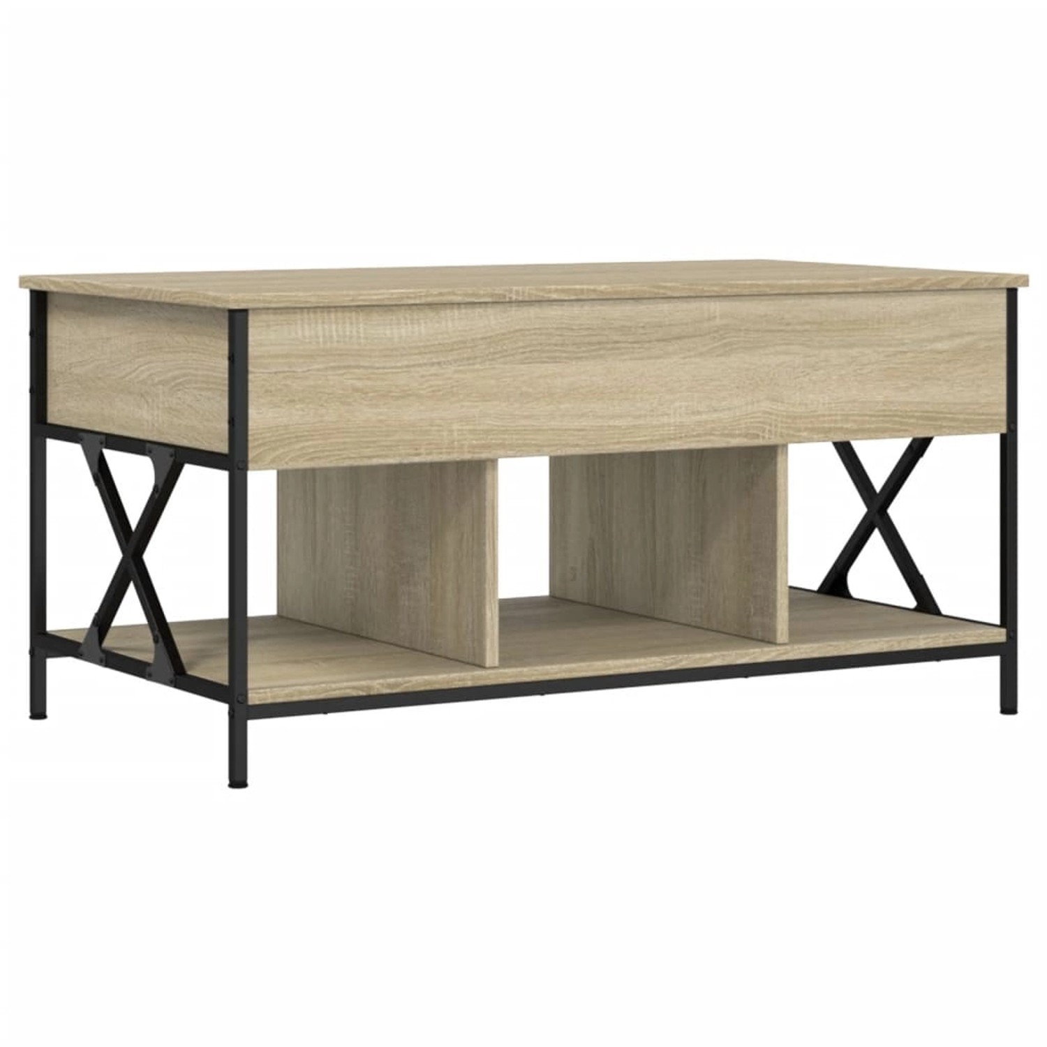 vidaXL Couchtisch Sonoma-Eiche 100x55x50 cm Holzwerkstoff und Metall günstig online kaufen