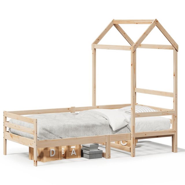 vidaXL Bett Tagesbett mit Dach 90x200 cm Massivholz Kiefer günstig online kaufen