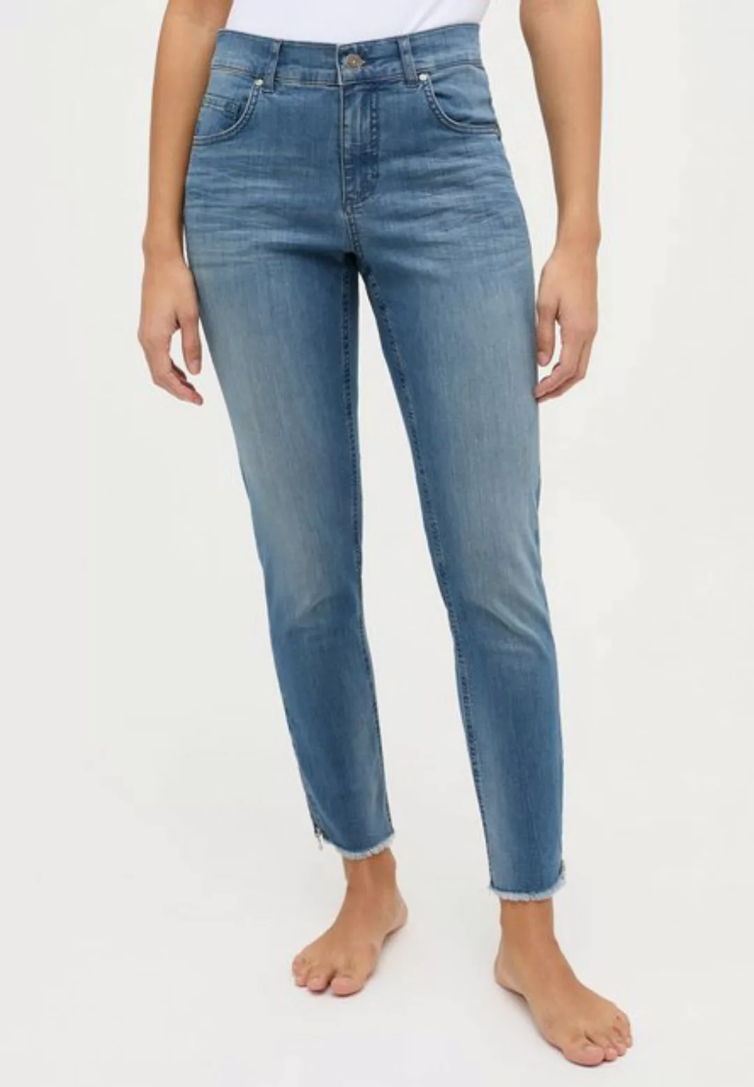 ANGELS Skinny-fit-Jeans "Ankle Zip Fringe" günstig online kaufen