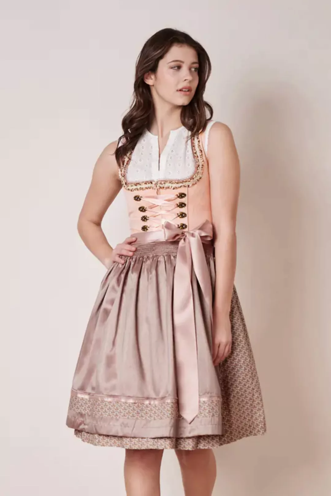 Krüger Madl Dirndl Mini-Dirndl mit Baumwoll-Tweed günstig online kaufen