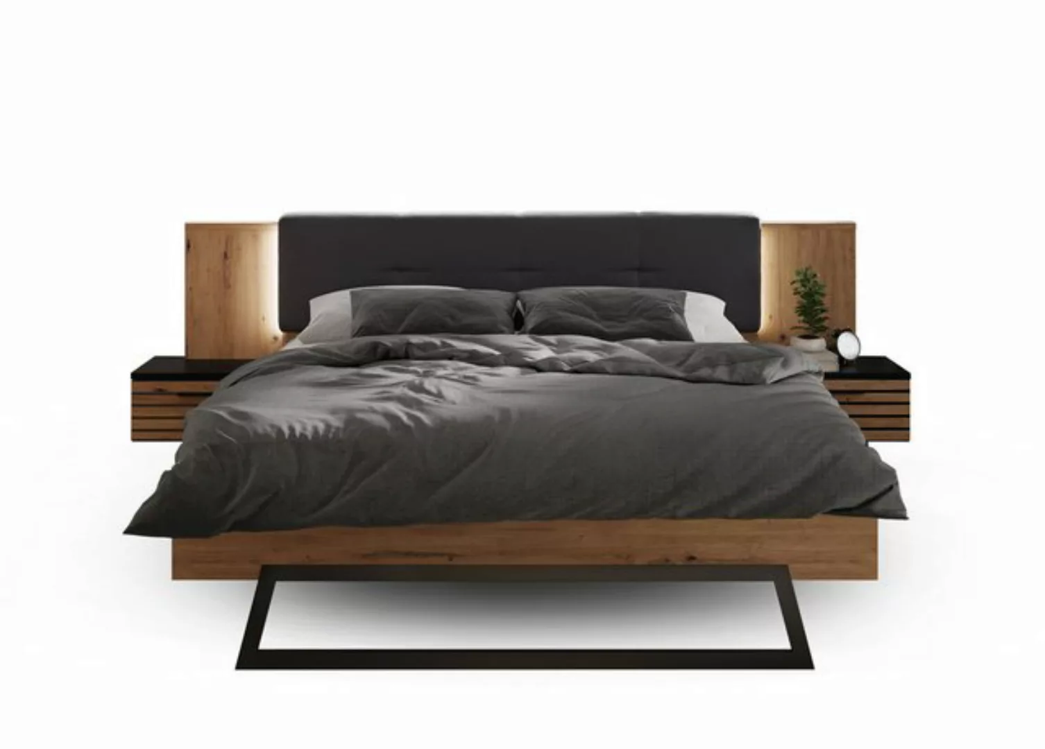 möbelando Bett 274,3 x 92,3 x 202,4 cm (B/H/T) (BxHxT: 274,3x92,3x202,4 cm) günstig online kaufen