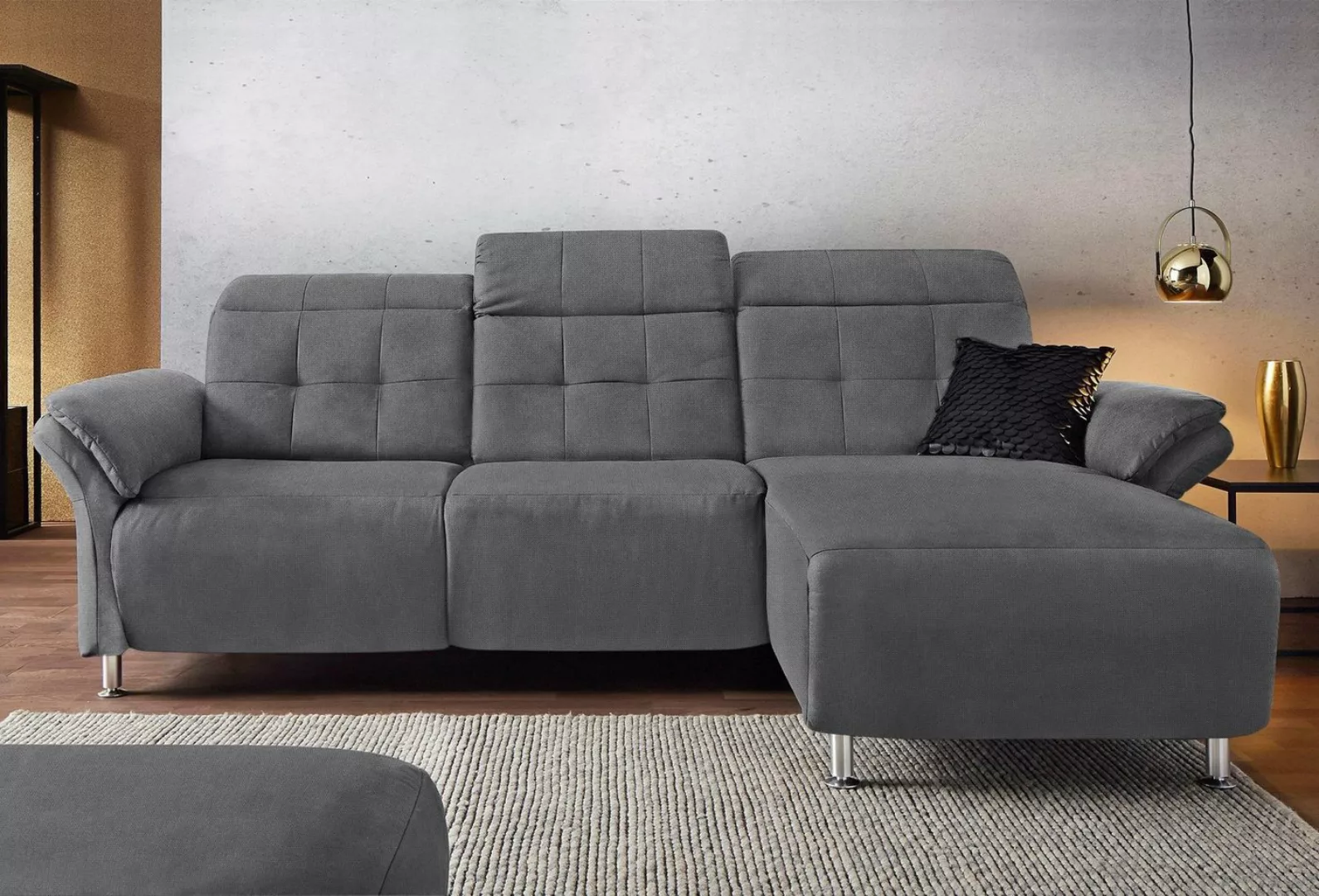 Places of Style Ecksofa Manhattan L-Form, 2 Sitze mit elektrischer Relaxfun günstig online kaufen