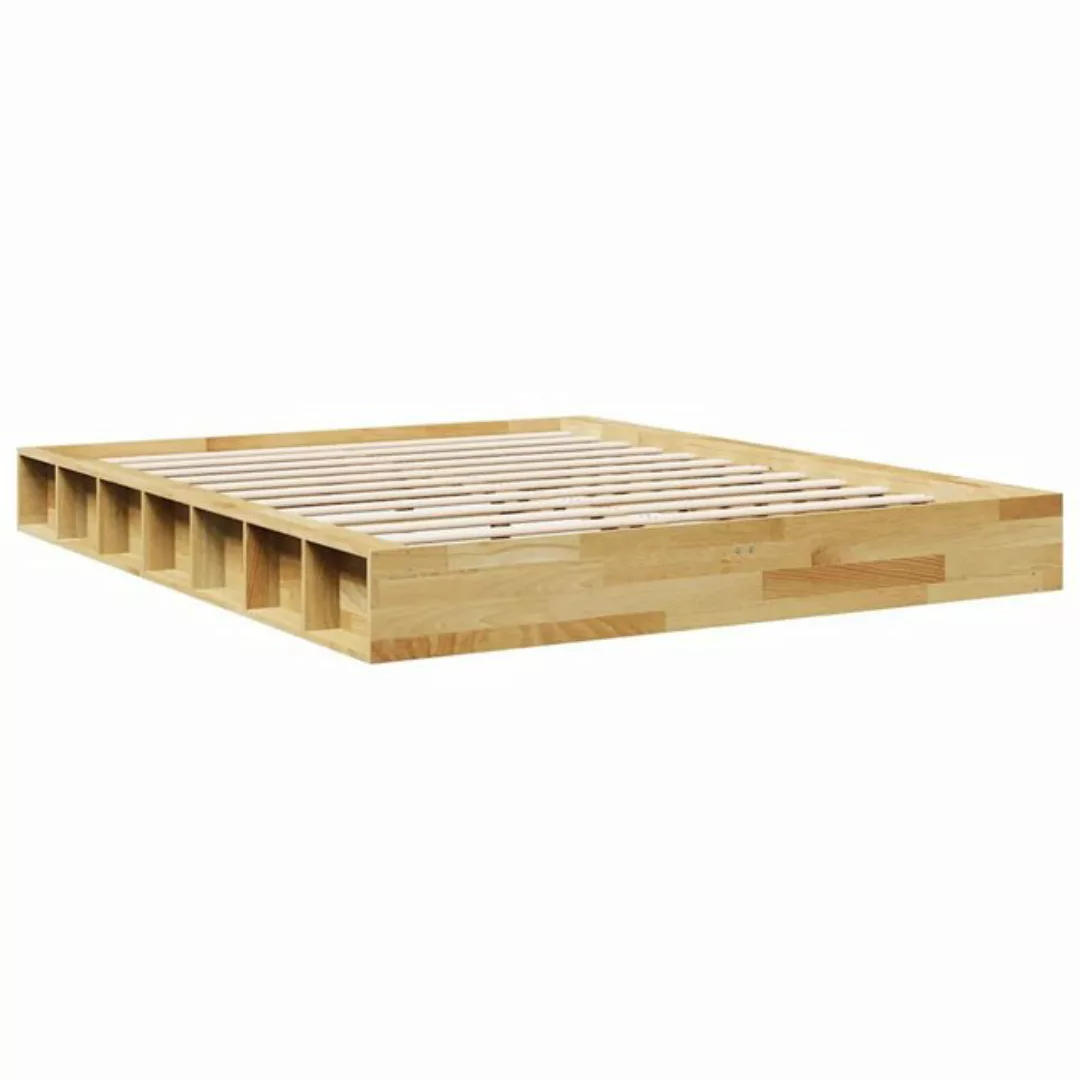 vidaXL Bett Massivholzbett ohne Matratze 140x200 cm Eichenholz günstig online kaufen