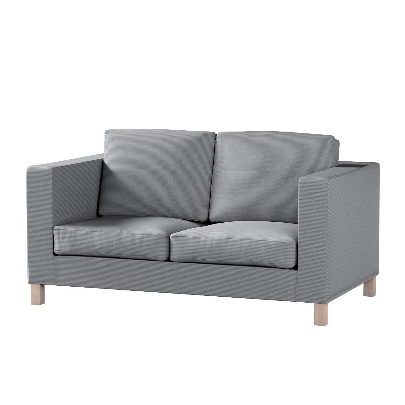 Bezug für Karlanda 2-Sitzer Sofa nicht ausklappbar, kurz, hellgrau, 60cm x günstig online kaufen
