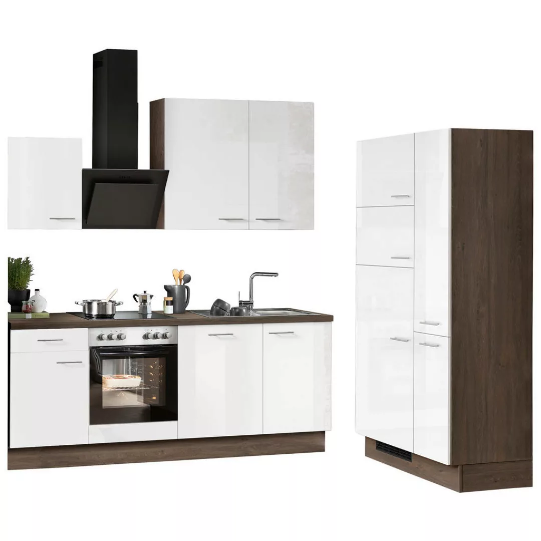 Impuls Küchenblock weiß Hochglanz B/T: ca. 310x60 cm günstig online kaufen