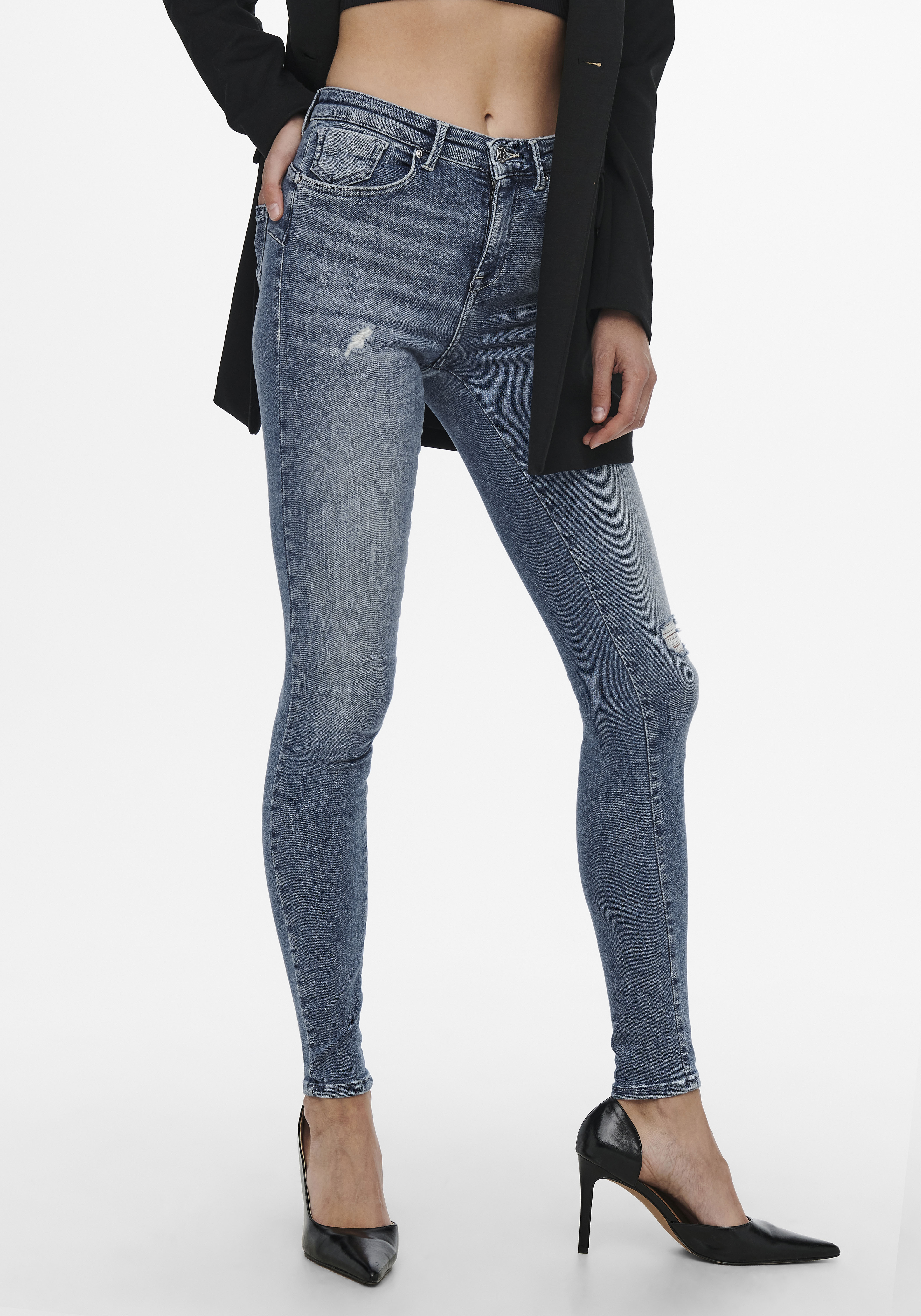 ONLY Skinny-fit-Jeans ONLPOWER LIFE MID PUSH günstig online kaufen