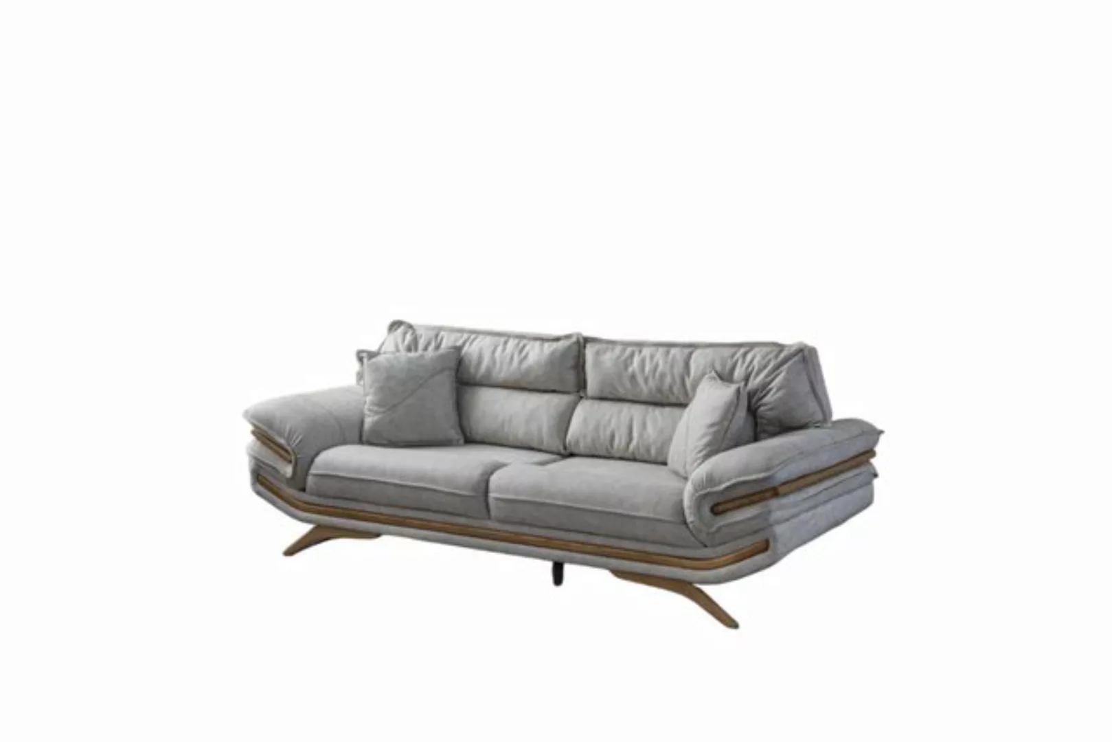 JVmoebel Sofa Stilvoll Wohnzimmer Möbel Design 3-Sitzer Sofa Weiße Farbe Ex günstig online kaufen