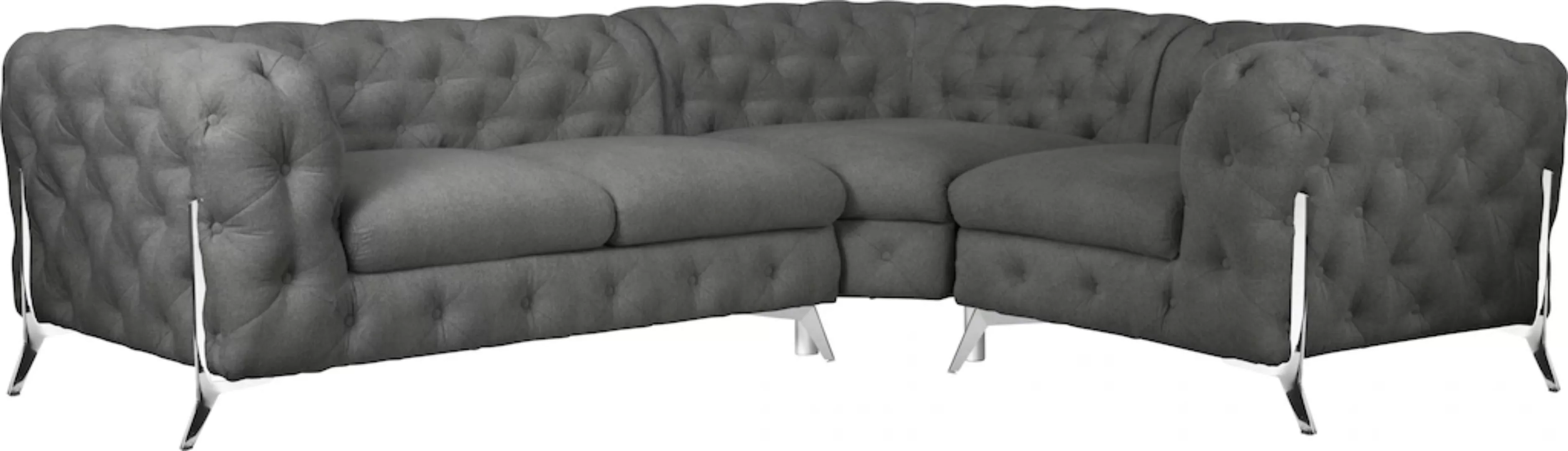 Leonique Chesterfield-Sofa "Amaury L-Form", moderne Chersterfield-Optik, Br günstig online kaufen