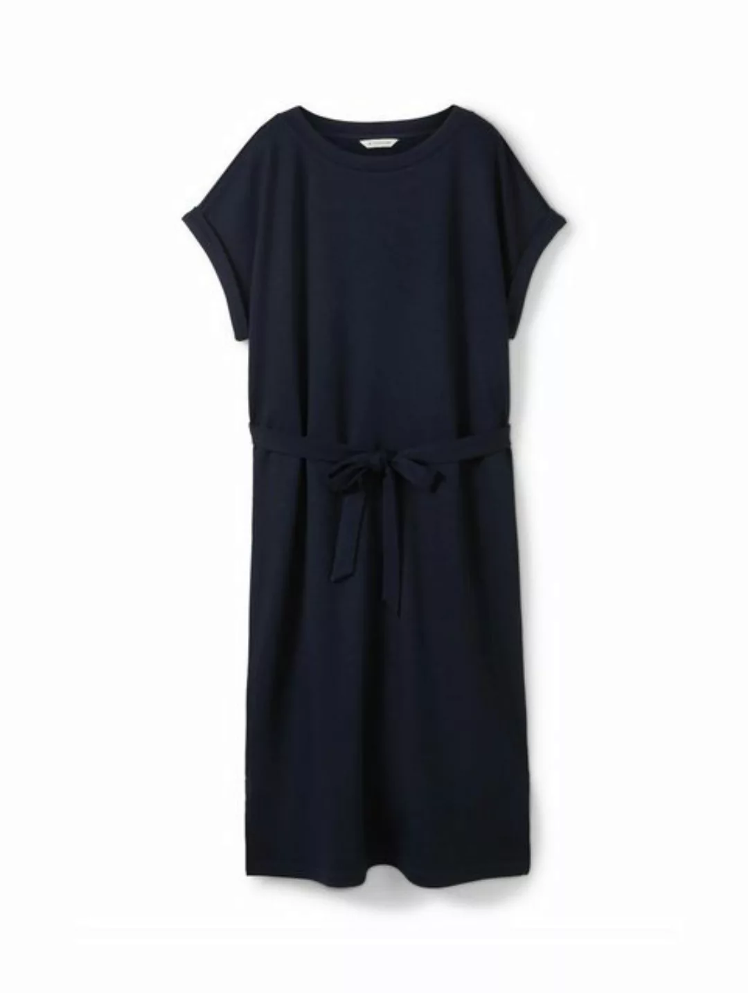 TOM TAILOR Sommerkleid jersey dress twill structure, sky captain blue günstig online kaufen