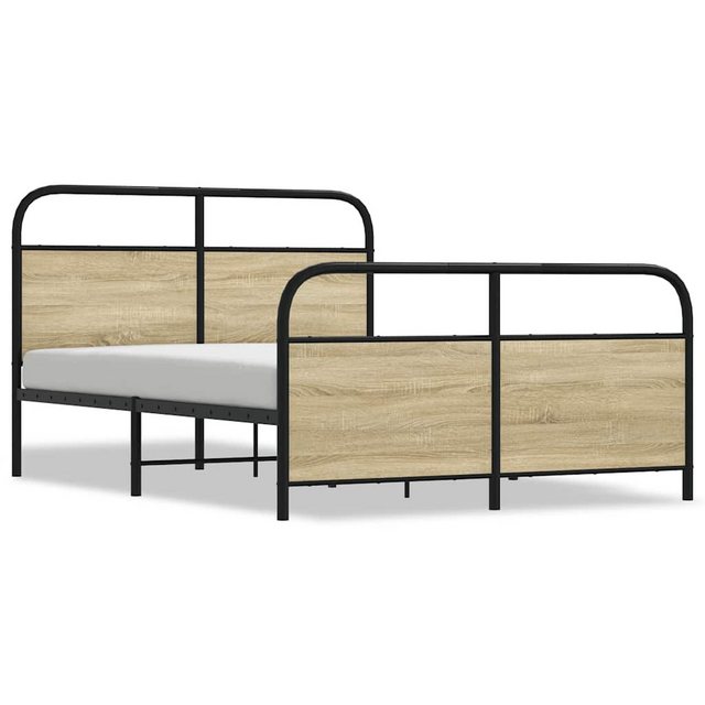 vidaXL Bett Bettgestell ohne Matratze 120x190 cm Sonoma-Eiche Holzwerkstoff günstig online kaufen