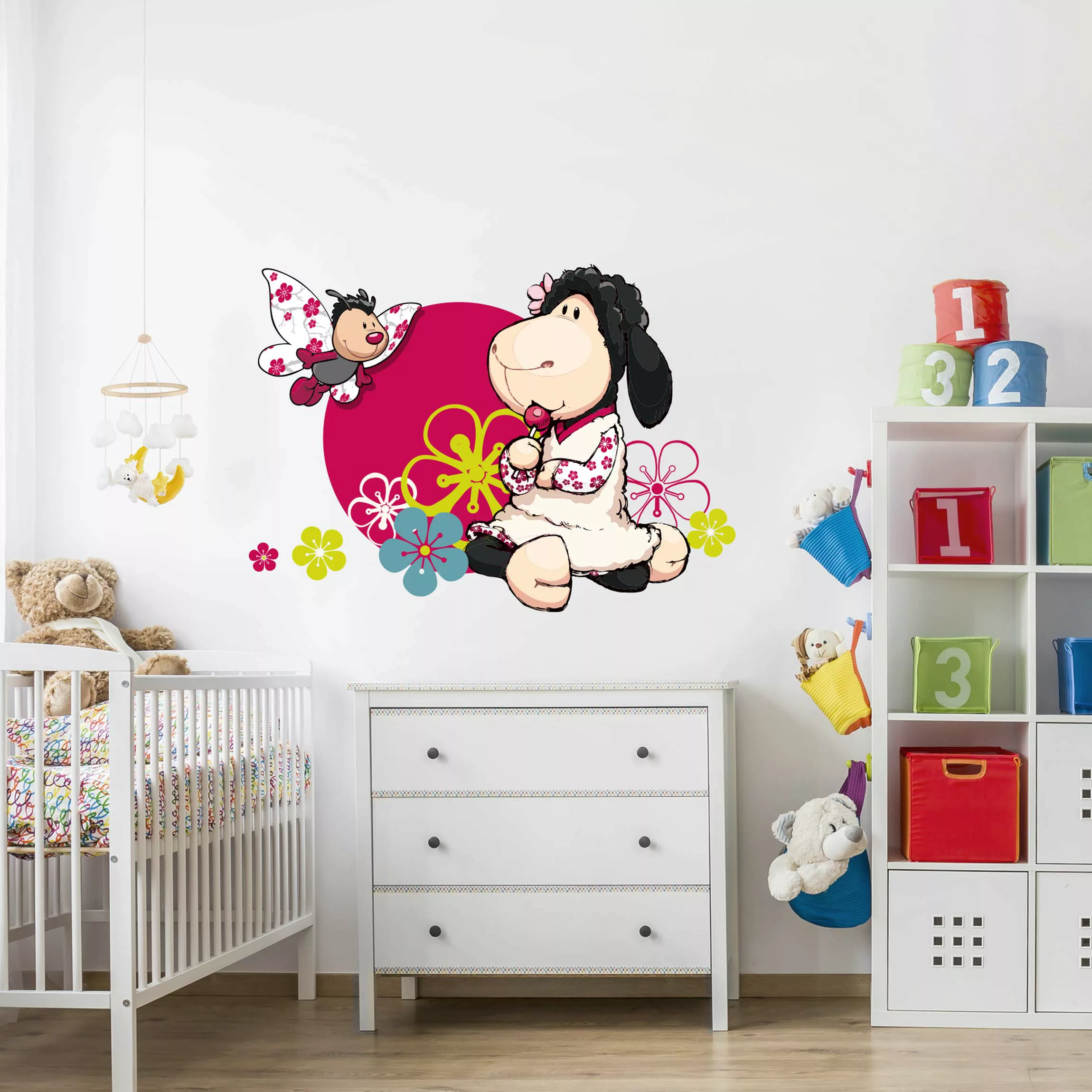 Wandtattoo Kinderzimmer NICI - Jolly Lynn mit Schmetterling günstig online kaufen