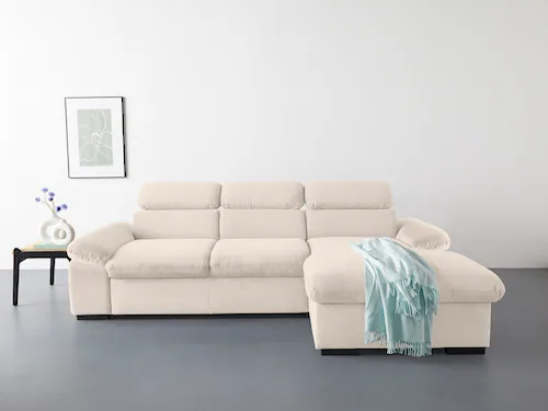 COTTA Ecksofa "Lola L-Form", (Set, mit Hocker), mit Hocker & Kopfteilfunkti günstig online kaufen