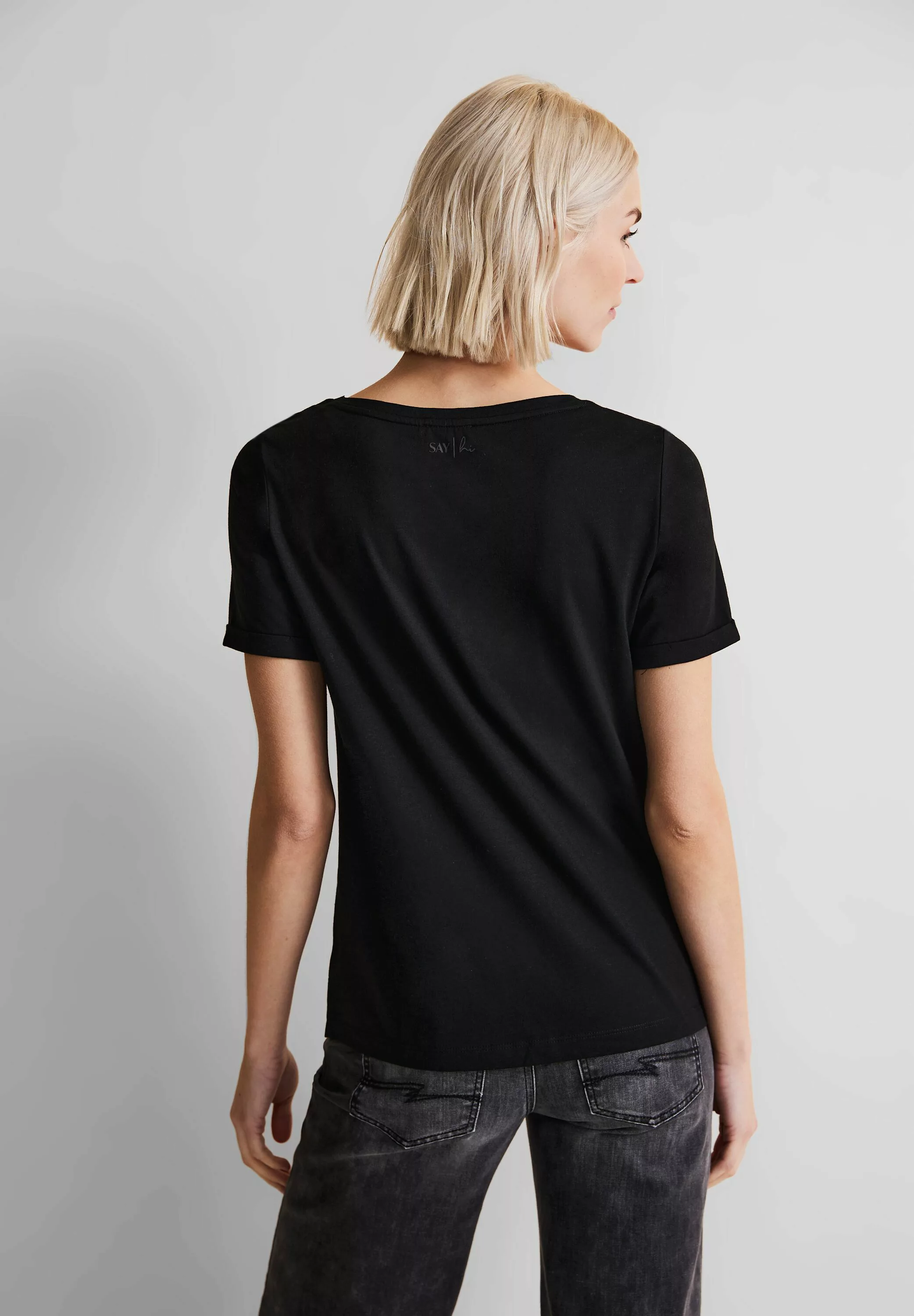 STREET ONE T-Shirt, mit silberfarbenem Aufdruck günstig online kaufen