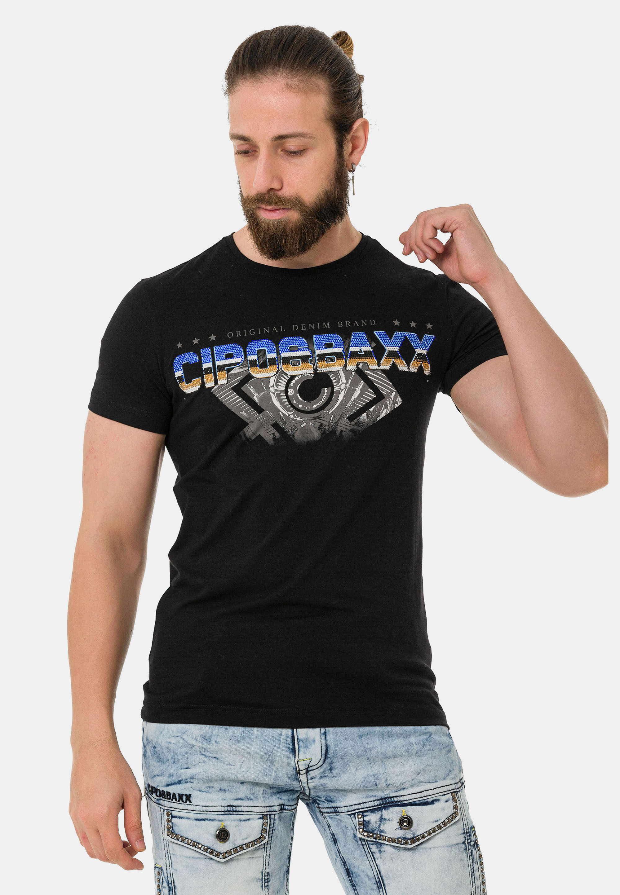 Cipo & Baxx T-Shirt, mit trendigem Marken-Schriftzug günstig online kaufen