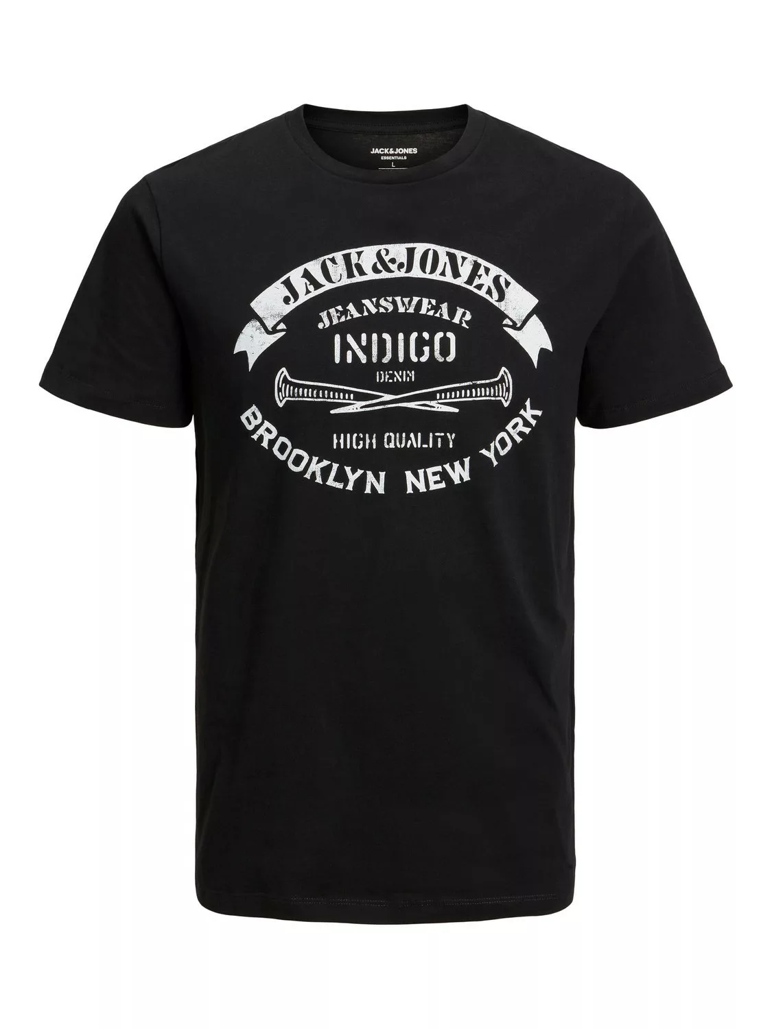 Jack & Jones Herren Rundhals T-Shirt JJEJEANS - Regular Fit günstig online kaufen