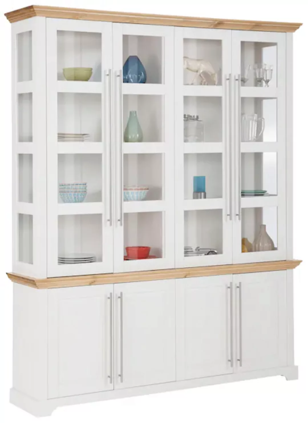 Home affaire Vitrine "Meliss", aus massiver Kiefer, FSC Breite 171 cm günstig online kaufen