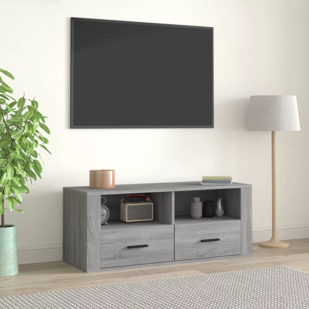 vidaXL TV-Schrank TV-Schrank Grau Sonoma 100x35x40 cm Spanplatte Lowboard F günstig online kaufen