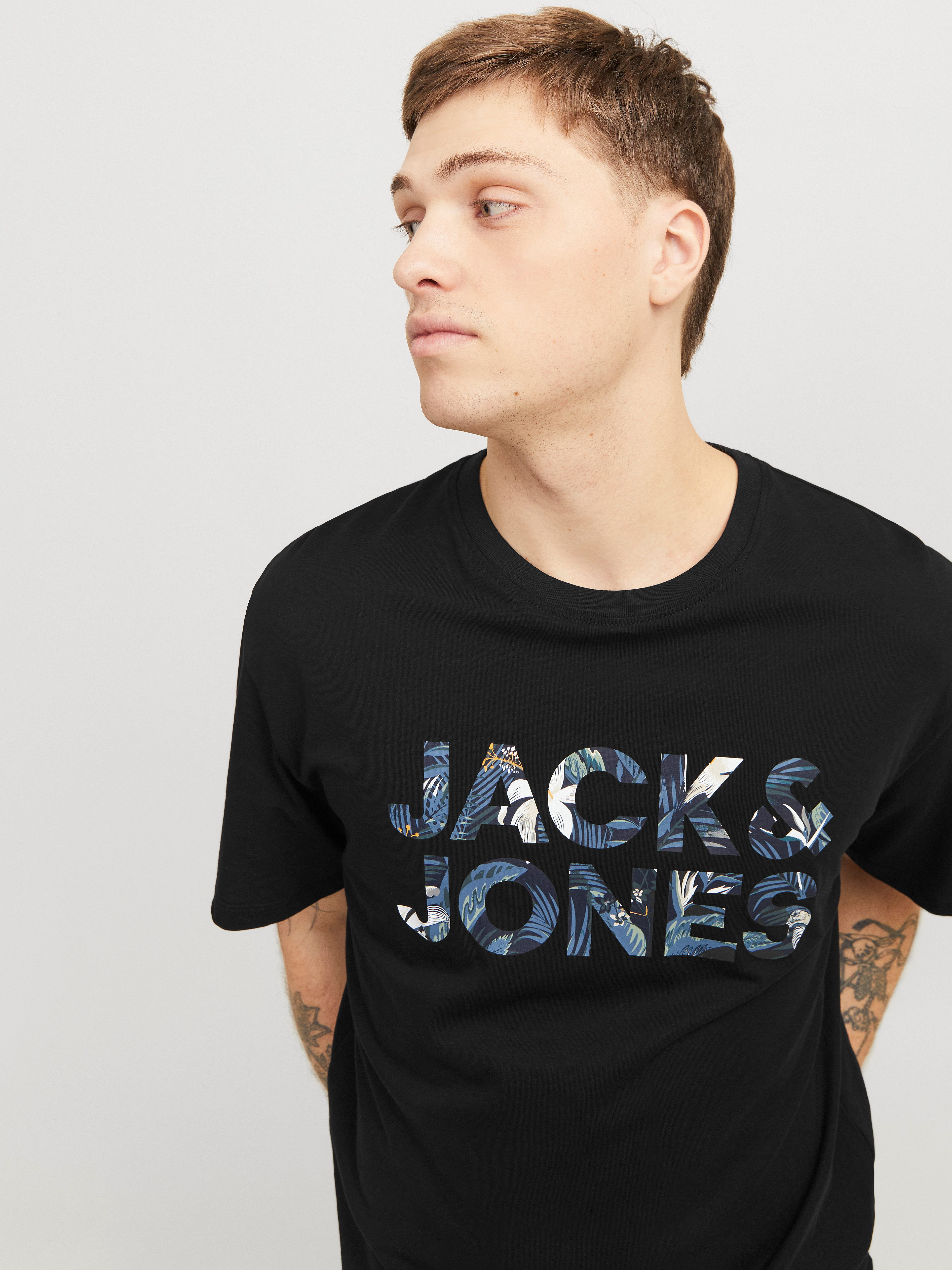 Jack & Jones Rundhalsshirt "JJEBRYAN CORP LOGO TEE SS O-NECK NOOS", mit Log günstig online kaufen