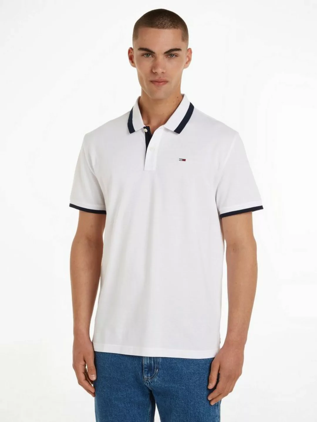 Tommy Jeans Poloshirt TJM REG SOLID TIPPED POLO mit Polokragen günstig online kaufen