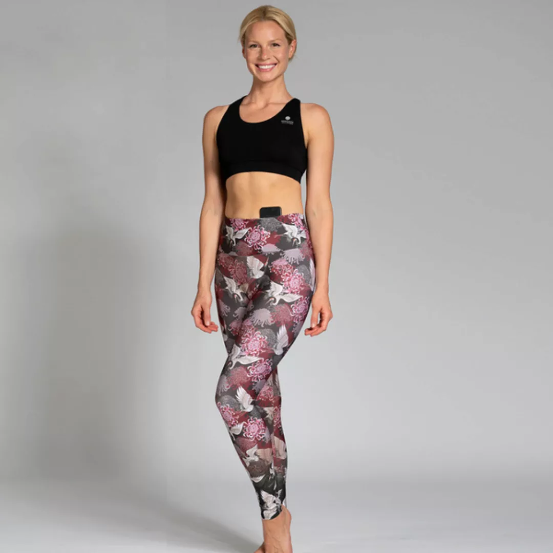 Yoga Leggings Kranich Aus Komfort- Stretch Mit Tasche günstig online kaufen