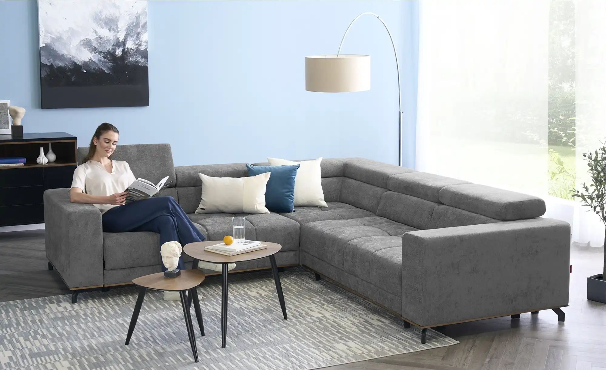 smart Ecksofa   Patricia ¦ grau ¦ Maße (cm): B: 269 H: 74 T: 269.0 Polsterm günstig online kaufen